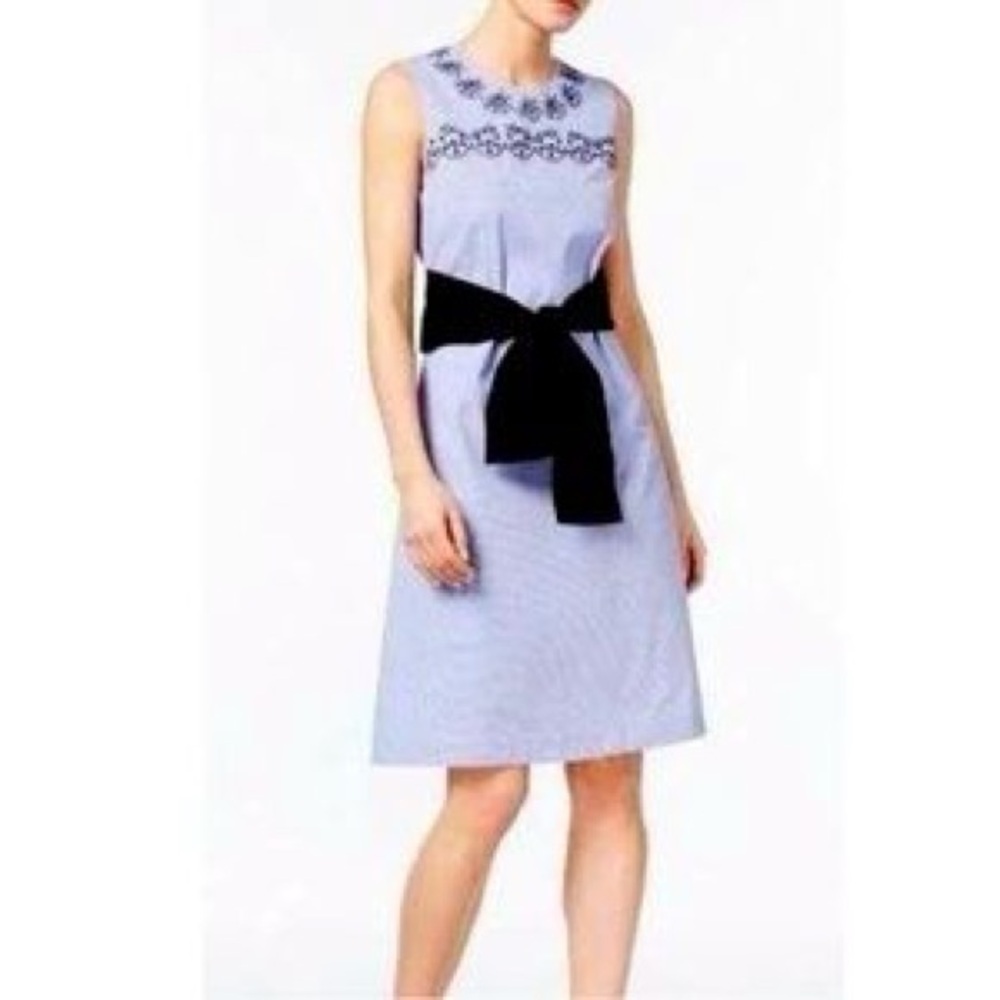 Yyigal Embroidered Cotton Shirt Dress
